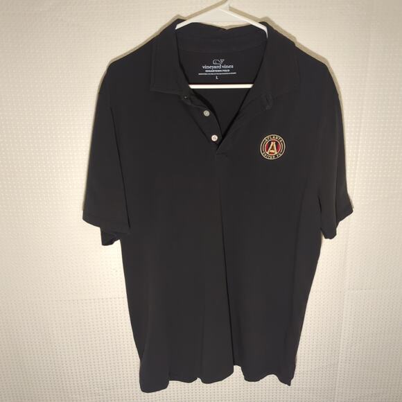 Vineyard Vines Edgartown Polo Atlanta United FC Shirt Black Mens Large MLS - Picture 1 of 5